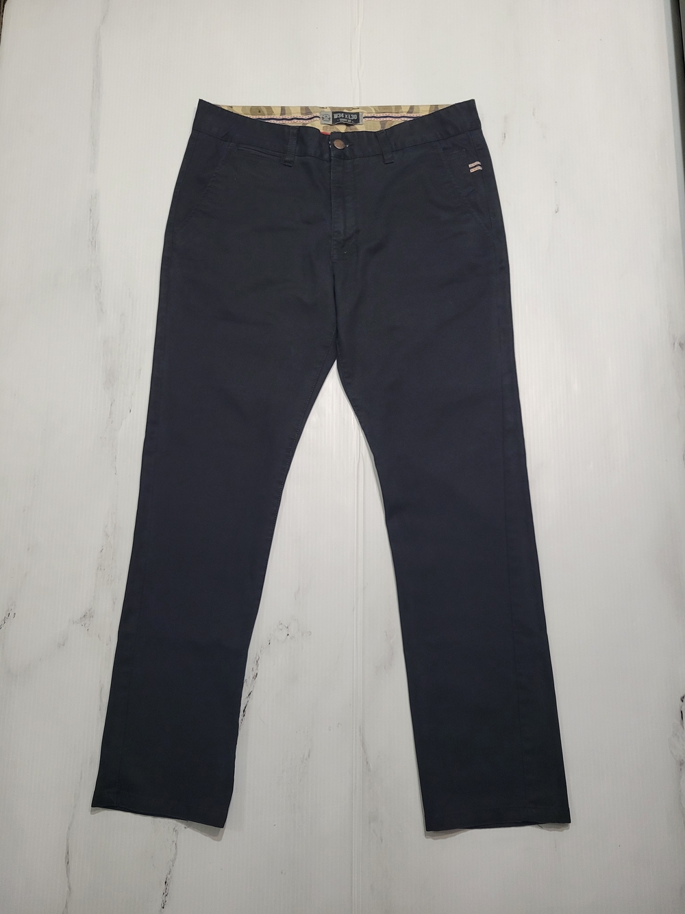 Men Dark Navy Skinny Fit Chino Pants